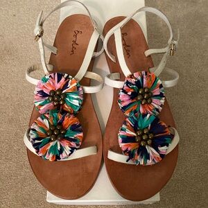 Boden raffia embellished sandals